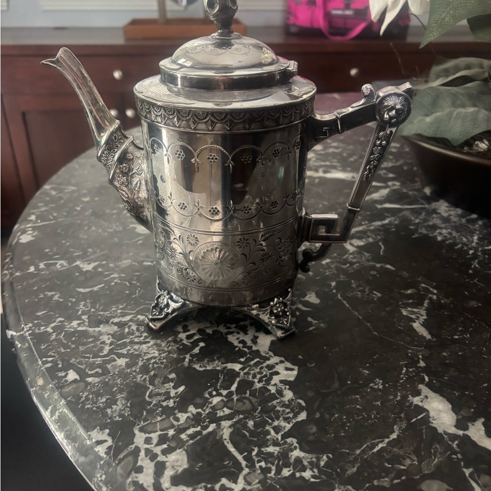 Antique Elegant Silver plate Teapot